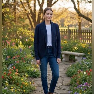 NWT Eddie Bauer Knit Kiera Atlantic Blue Women's Cardigan